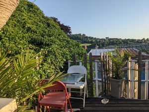 Roof terrace at Karibu Vegan Bar & Kitchen in Stroud