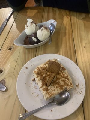 Biscoff cheesecake and house special desert  at Karibu Vegan Bar & Kitchen in Stroud