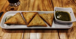Samosa at Karibu Vegan Bar & Kitchen in Stroud