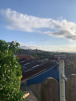 Terrace view!  at Karibu Vegan Bar & Kitchen in Stroud
