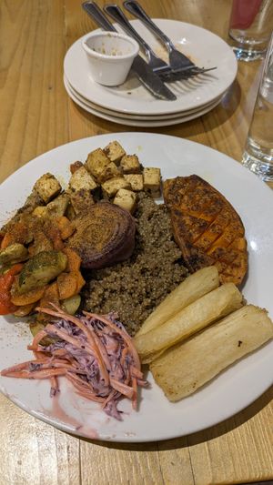 Quinoa mains at Karibu Vegan Bar & Kitchen in Stroud