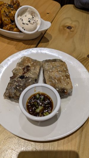 Vietnamese rolls starter at Karibu Vegan Bar & Kitchen in Stroud