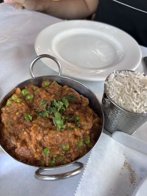 Sweet and sour baked eggplant   at Indian Oven in Columbus