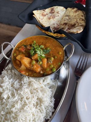 Remembered to include the roti in this pic.  at Indian Oven in Columbus