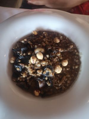 Vegan mushroom risotto at Quinta Do Furão in Santana