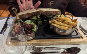 Mushroom burger 🍔 at Quinta Do Furão in Santana