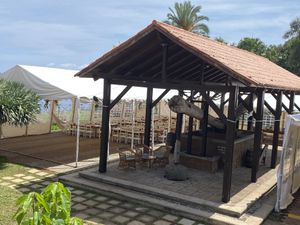 Traditional wine press  at Quinta Do Furão in Santana