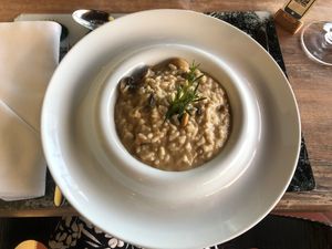 Mushroom risotto at Quinta Do Furão in Santana