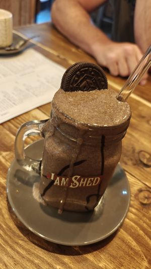 Oreo ice cream milkshake (ask to add vegan ice-cream as usually just milks) at Anna's Cafe-Bar-Convenience in Weir