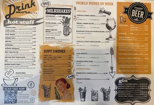 Hot, soft, cold, wines, gin, beer and cider. Lots to offer! at Anna's Cafe-Bar-Convenience in Weir