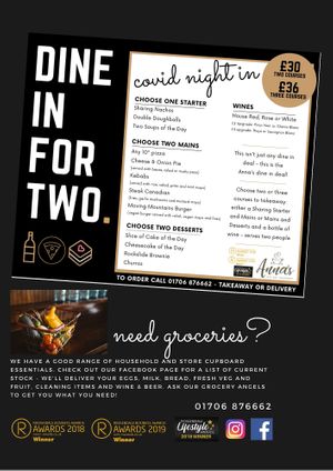 Dine in for Two - like the M&S one, but better ;) at Anna's Cafe-Bar-Convenience in Weir