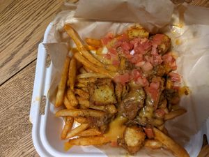 Vegan chronic poutine at Stella's Lounge in Grand Rapids