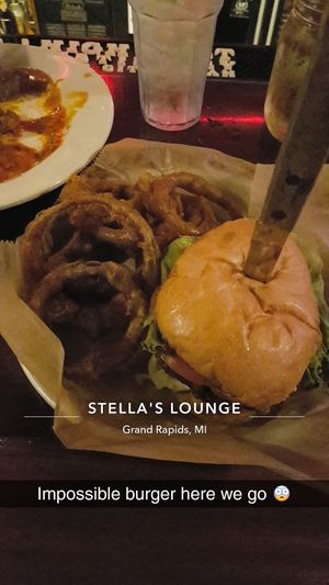 The onion rings tho 😋 at Stella's Lounge in Grand Rapids