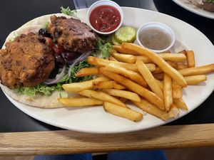 Chickpea dish  at Doubleday Cafe in Cooperstown