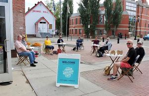 Great outdoor seating options in the heart of Old Strathcona - Fringe Grounds Cafe  at The Fringe Grounds Café in Edmonton
