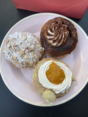 bienenstich, tiramisu and mango cheesecake at Brammibal's Donuts - Alexanderplatz in Berlin