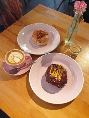 Donuts and coffee at Brammibal's Donuts - Alexanderplatz in Berlin