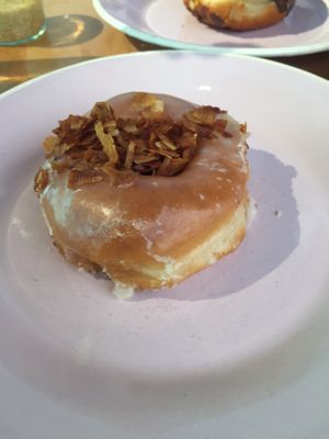 Maple bacon donut at Brammibal's Donuts - Alexanderplatz in Berlin
