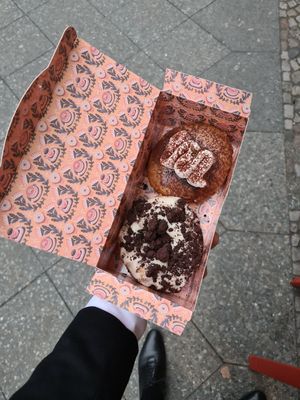 Cookies and Creamd & Tiramisu at Brammibal's Donuts - Alexanderplatz in Berlin