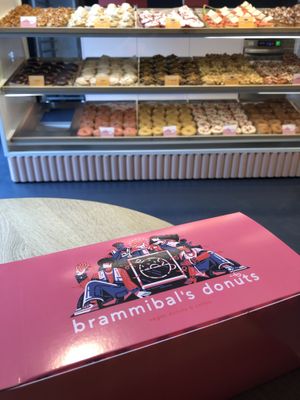 Many options  at Brammibal's Donuts - Alexanderplatz in Berlin