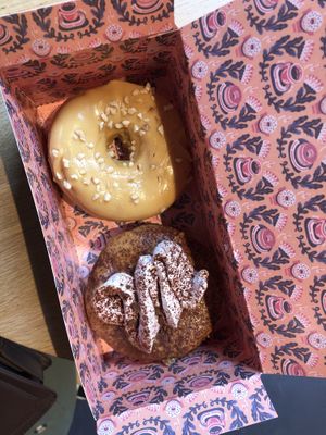 Salted caramel and tiramisu  at Brammibal's Donuts - Alexanderplatz in Berlin