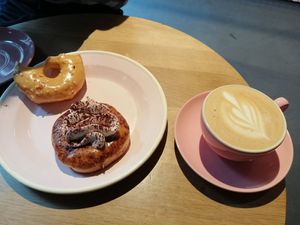 Tiramisu Donut und halber Haselnussdonut :D at Brammibal's Donuts - Alexanderplatz in Berlin