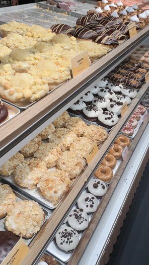 display of donuts (January 2023) #Veganuary at Brammibal's Donuts - Alexanderplatz in Berlin