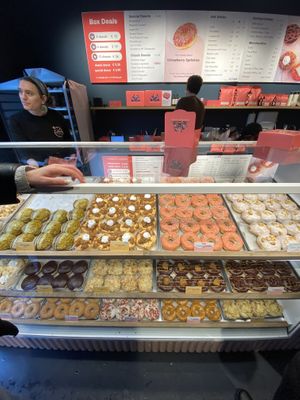 Doughnut selection  at Brammibal's Donuts - Alexanderplatz in Berlin
