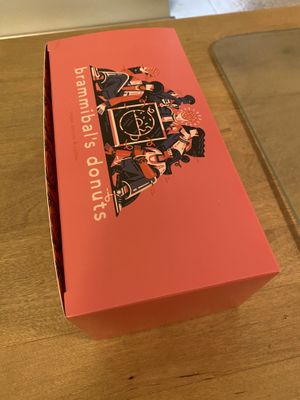 Doughnut takeaway box  at Brammibal's Donuts - Alexanderplatz in Berlin