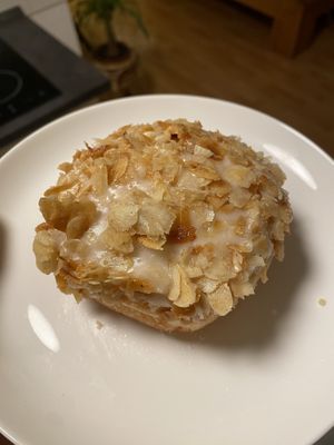 Bienenstich doughnut  at Brammibal's Donuts - Alexanderplatz in Berlin