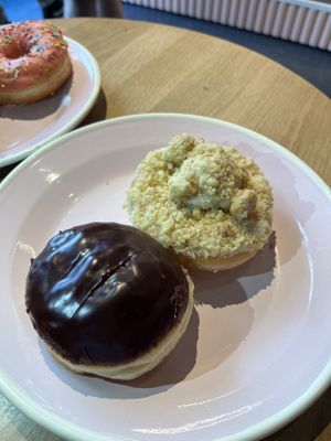 Boston cream and Crumble   at Brammibal's Donuts - Alexanderplatz in Berlin