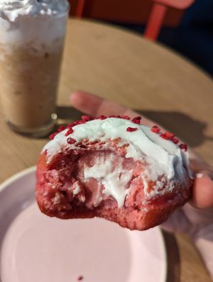Inside of Velvet's donut at Brammibal's Donuts - Alexanderplatz in Berlin