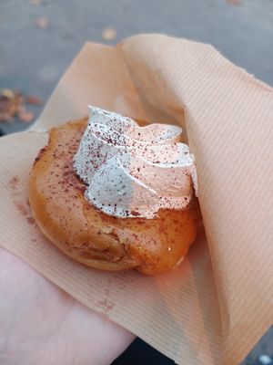 Tiramisu doughnut at Brammibal's Donuts - Alexanderplatz in Berlin