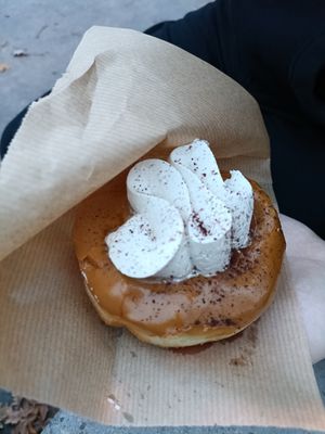 Tiramisu donut at Brammibal's Donuts - Alexanderplatz in Berlin