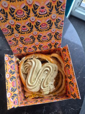 pistacio bun at Brammibal's Donuts - Alexanderplatz in Berlin