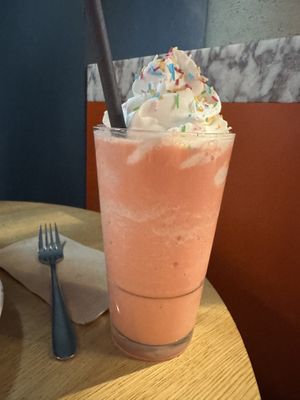 Strawberry frappé.  at Brammibal's Donuts - Alexanderplatz in Berlin
