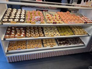 Donut counter.  at Brammibal's Donuts - Alexanderplatz in Berlin