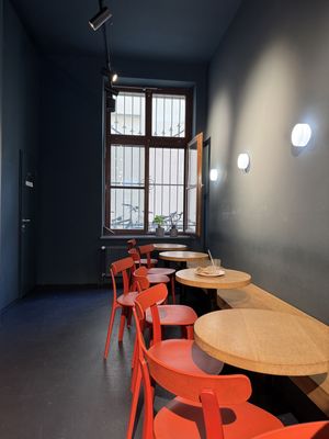 Inside seating .  at Brammibal's Donuts - Alexanderplatz in Berlin