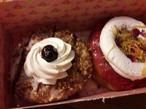 Close up at Brammibal's Donuts - Alexanderplatz in Berlin