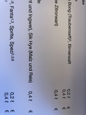 Description of my drink   at BORI in Mannheim