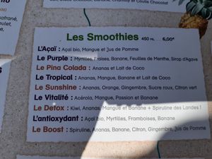 menu3 at L'acai Bowl in Mimizan
