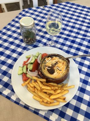 vegan moussaka  at Mom's Kitchen in Kos