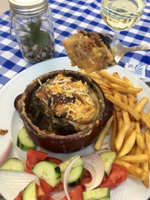 vegan moussaka  at Mom's Kitchen in Kos