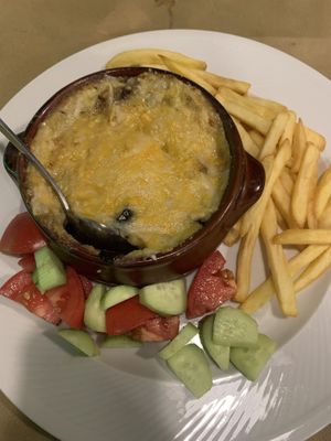 vegan moussaka - so good!!  at Mom's Kitchen in Kos