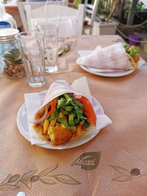 The best vegan pita ever!! at Mom's Kitchen in Kos