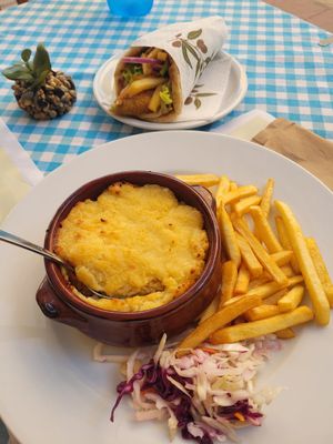 Vegan Moussaka & Pitagyros at Mom's Kitchen in Kos