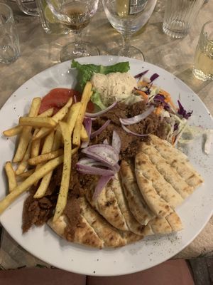 vegan gyros plate  at Mom's Kitchen in Kos
