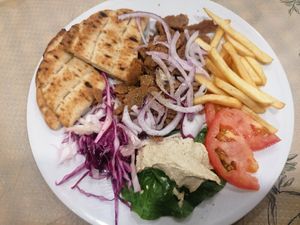 Vegan gyros at Mom's Kitchen in Kos
