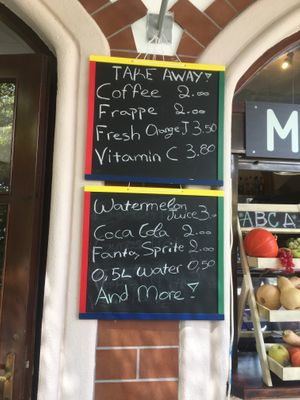 The fresh orange is delicious  at Mom's Kitchen in Kos