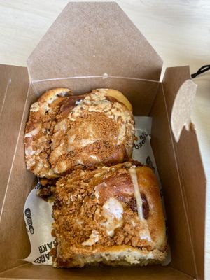 Biscoff cinnamon rolls 😍 at The Bearded Baker in Edinburgh